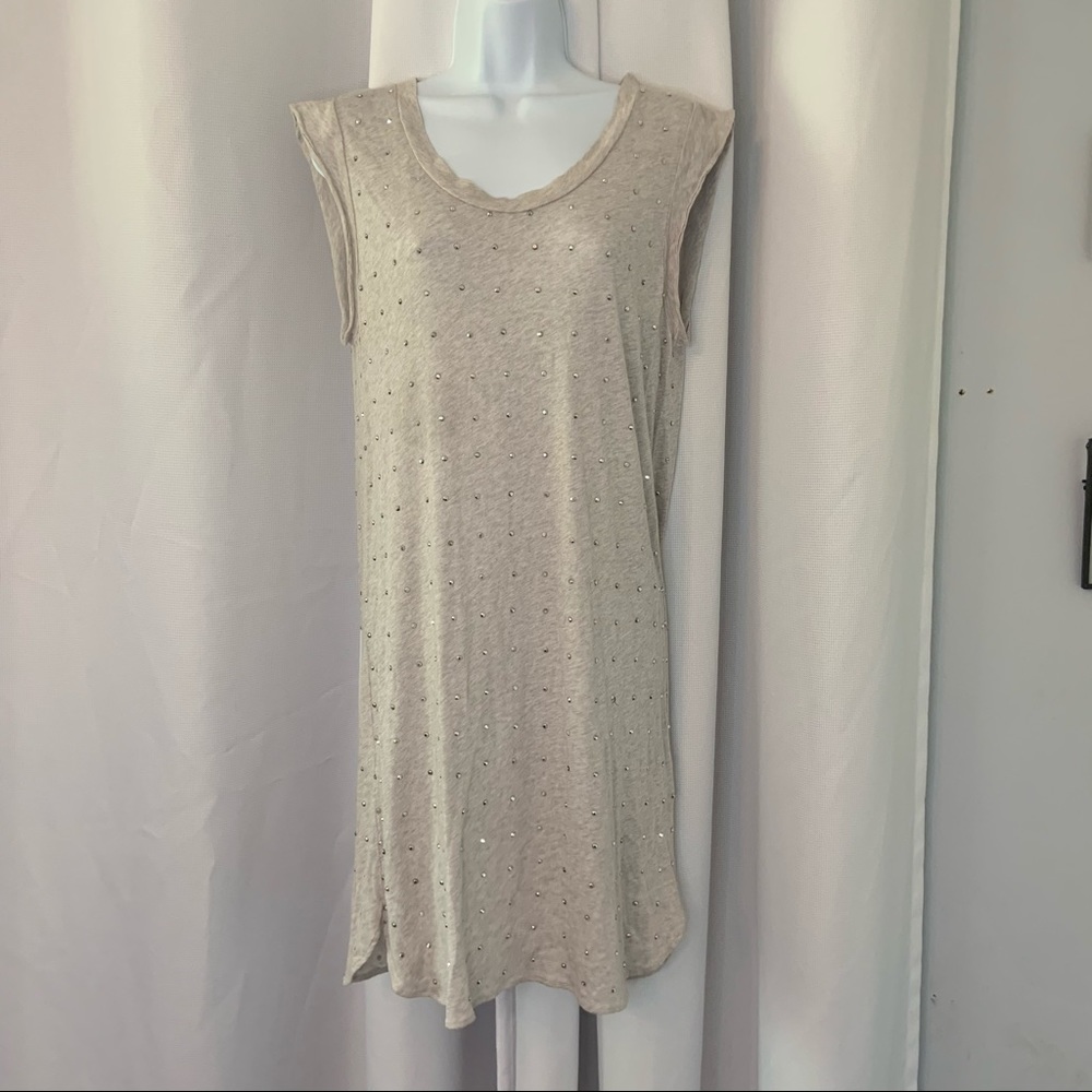 PHILLIP LIM 3.1 STUDDED COTTON CASUAL SHEATH DRESS